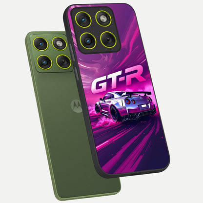  Speed Drift Legend phone case For Moto Edge 70 showing premium glass back cover with detailed artwork