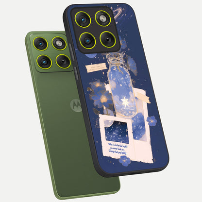  Starlit Cosmic Jar phone case For Moto Edge 70 showing premium glass back cover with detailed artwork
