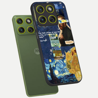  Starry Dream Vision phone case For Moto Edge 70 showing premium glass back cover with detailed artwork