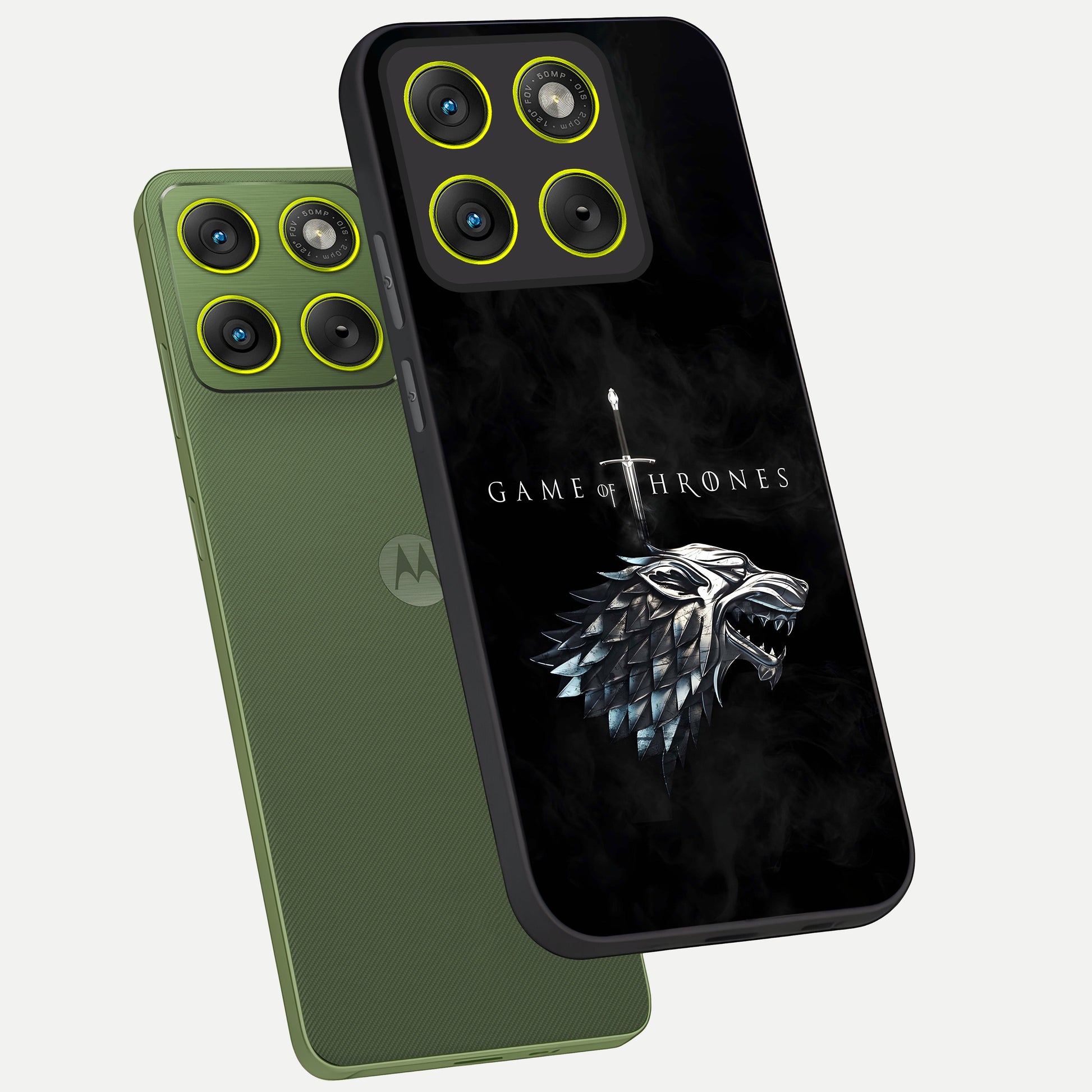  Throne Wolf Legacy phone case For Moto Edge 70 showing premium glass back cover with detailed artwork