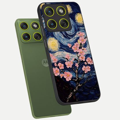  Van Gogh Scenery phone case For Moto Edge 70 showing premium glass back cover with detailed artwork