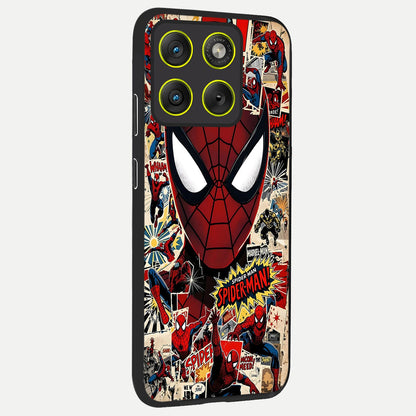  Aesthetic Wonder Spider back cover For Moto Edge 70 slim fit glass case with vibrant aesthetic design