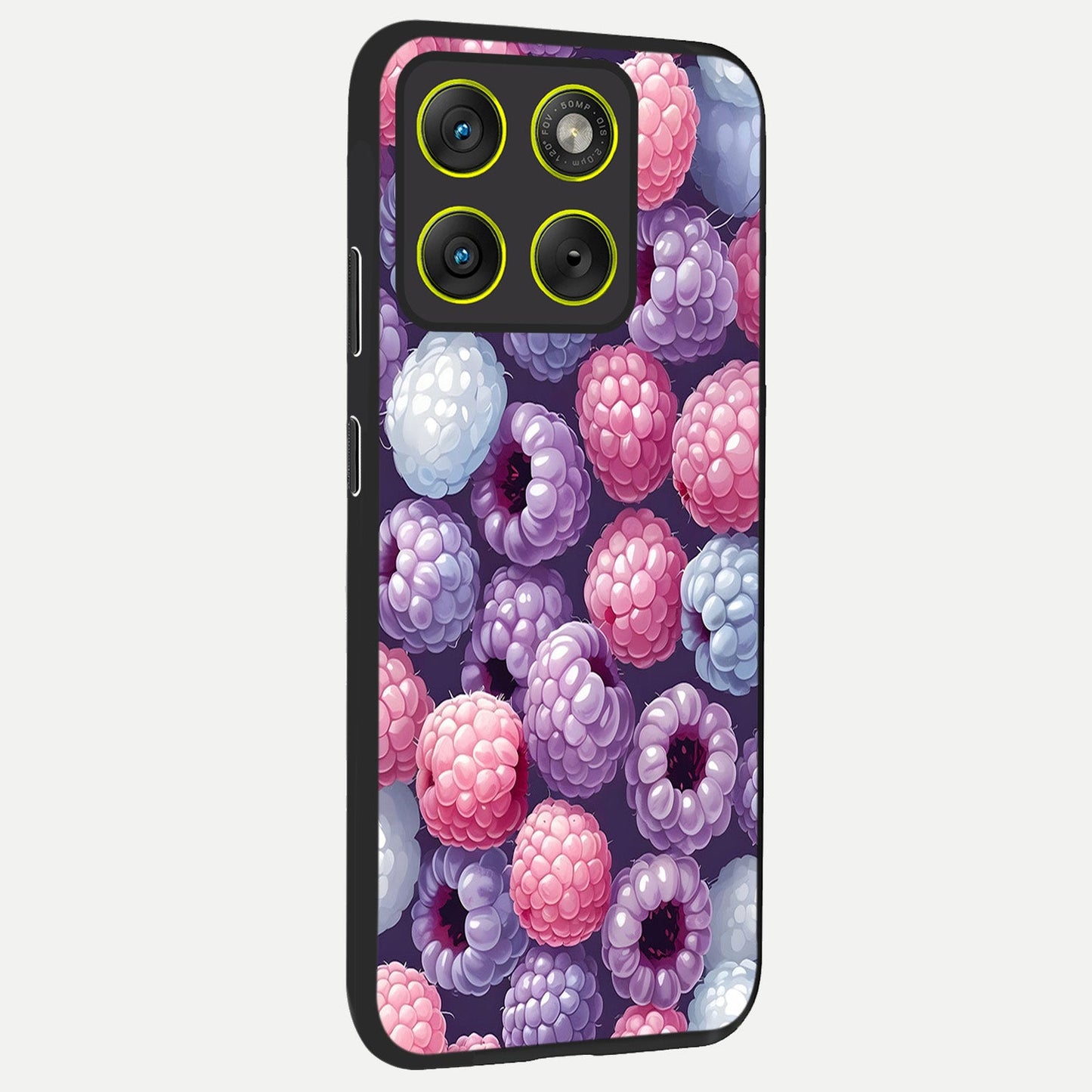  Berry Candy Pop back cover For Moto Edge 70 slim fit glass case with vibrant aesthetic design