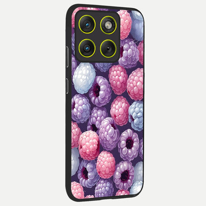  Berry Candy Pop back cover For Moto Edge 70 slim fit glass case with vibrant aesthetic design