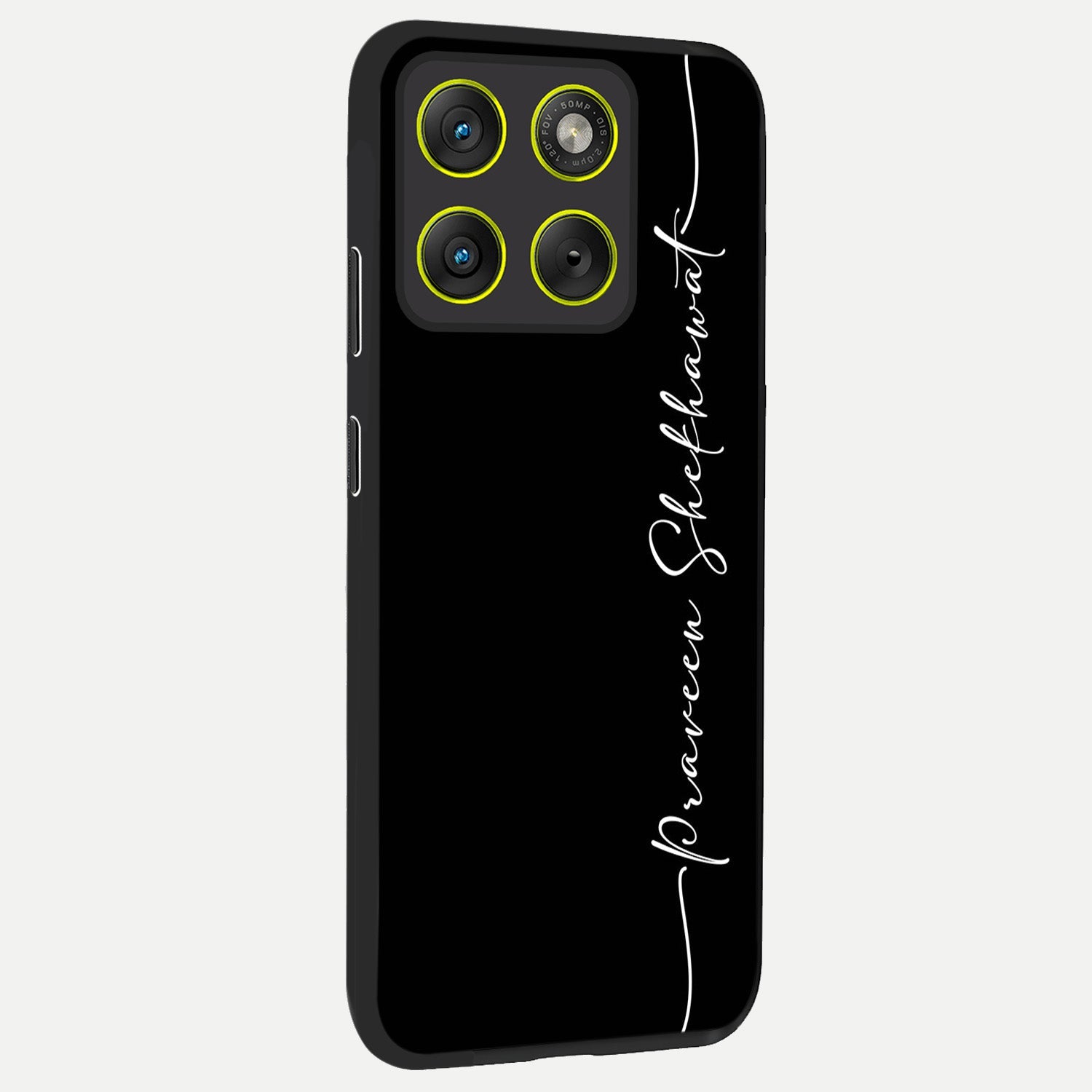  Black Tune Custom Name back cover For Moto Edge 70 slim fit glass case with vibrant aesthetic design