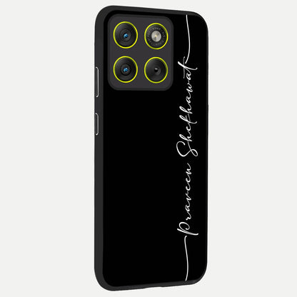  Black Tune Custom Name back cover For Moto Edge 70 slim fit glass case with vibrant aesthetic design