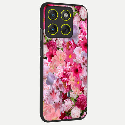  Bloom Crush Fantasy back cover For Moto Edge 70 slim fit glass case with vibrant aesthetic design