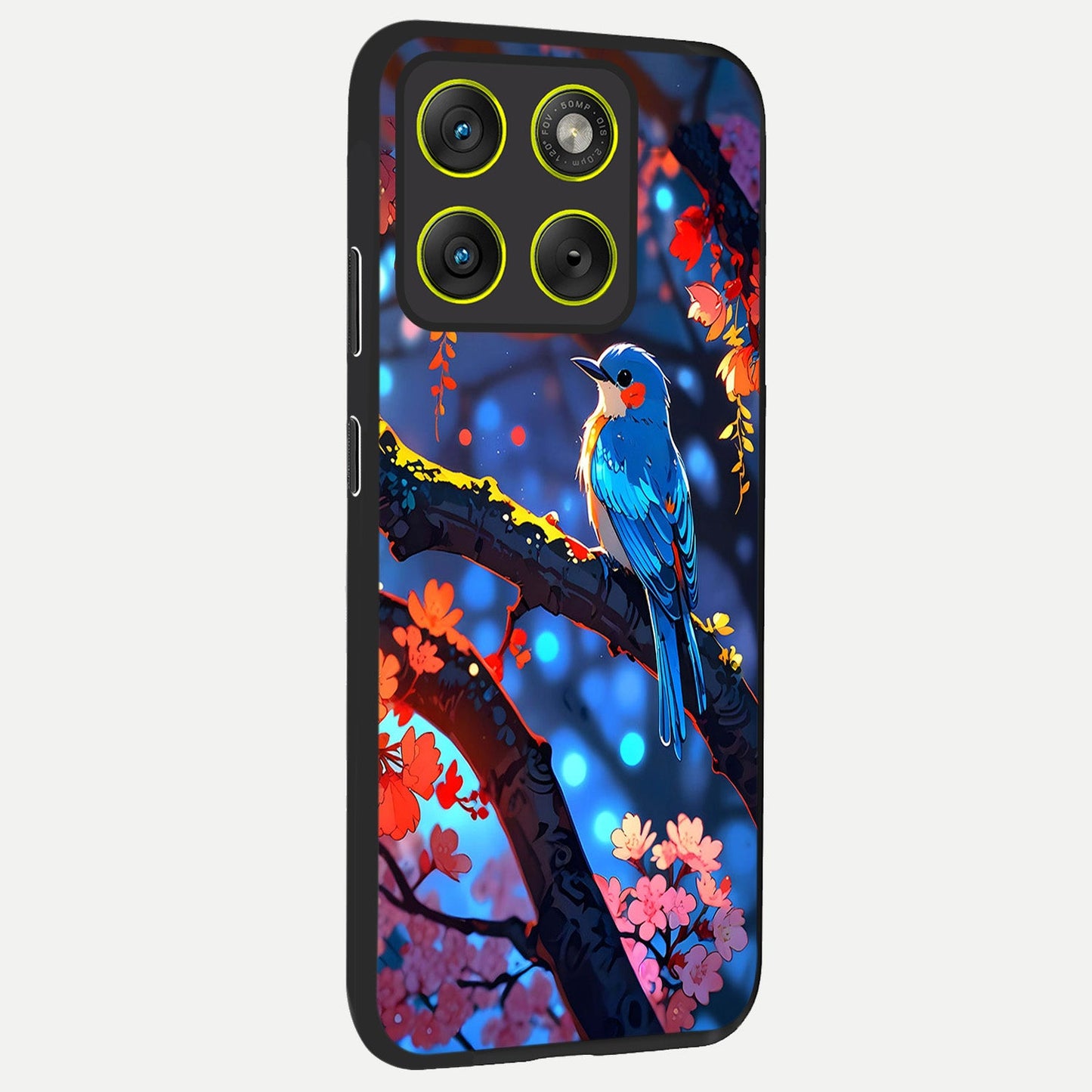  Blooming Water Drift back cover For Moto Edge 70 slim fit glass case with vibrant aesthetic design