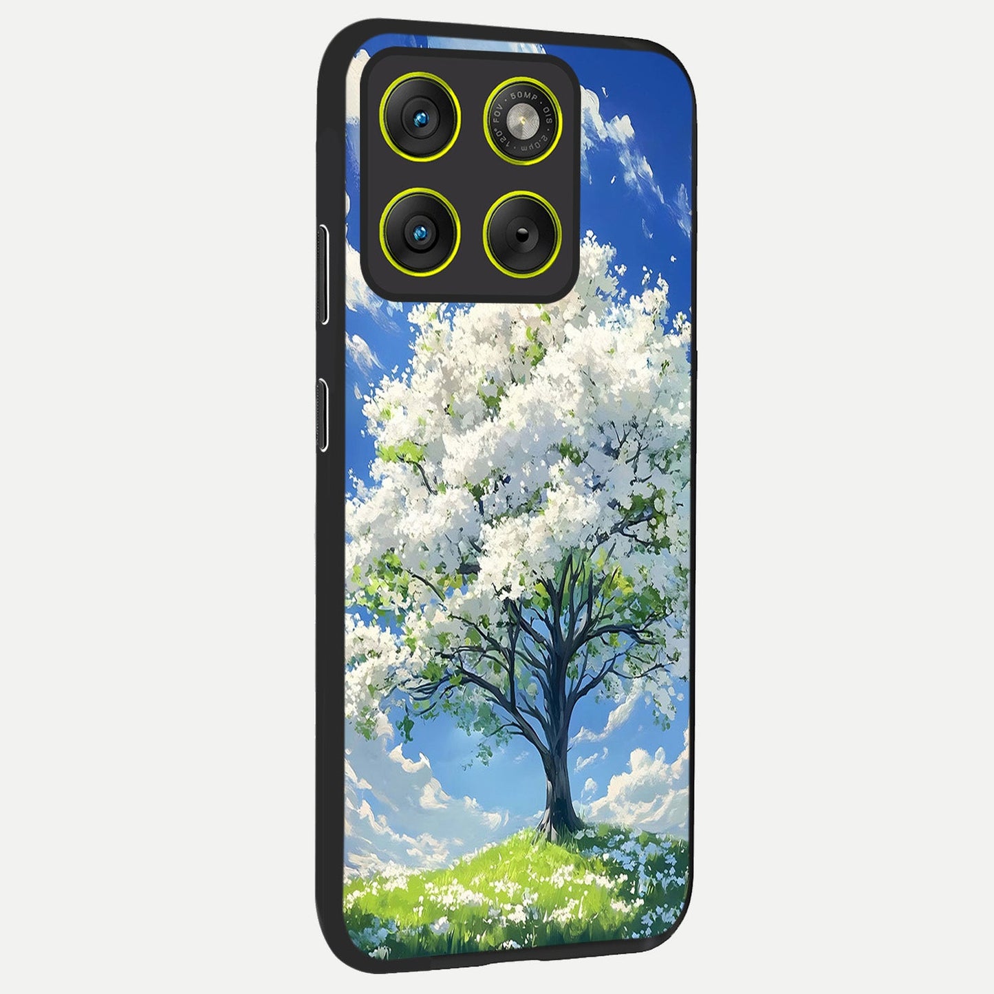  Blossom Sky Serenity back cover For Moto Edge 70 slim fit glass case with vibrant aesthetic design
