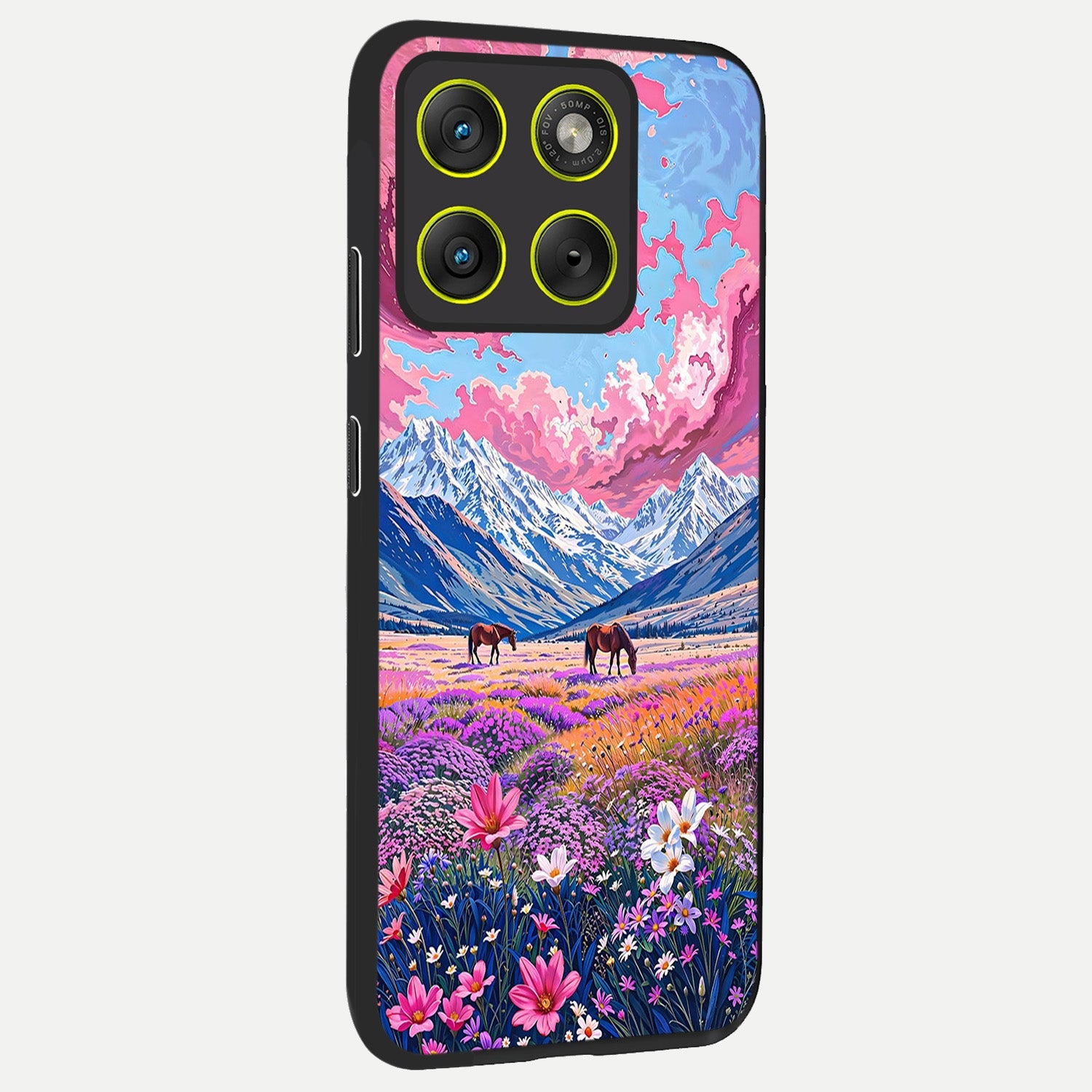  Blossom Valley Dream back cover For Moto Edge 70 slim fit glass case with vibrant aesthetic design