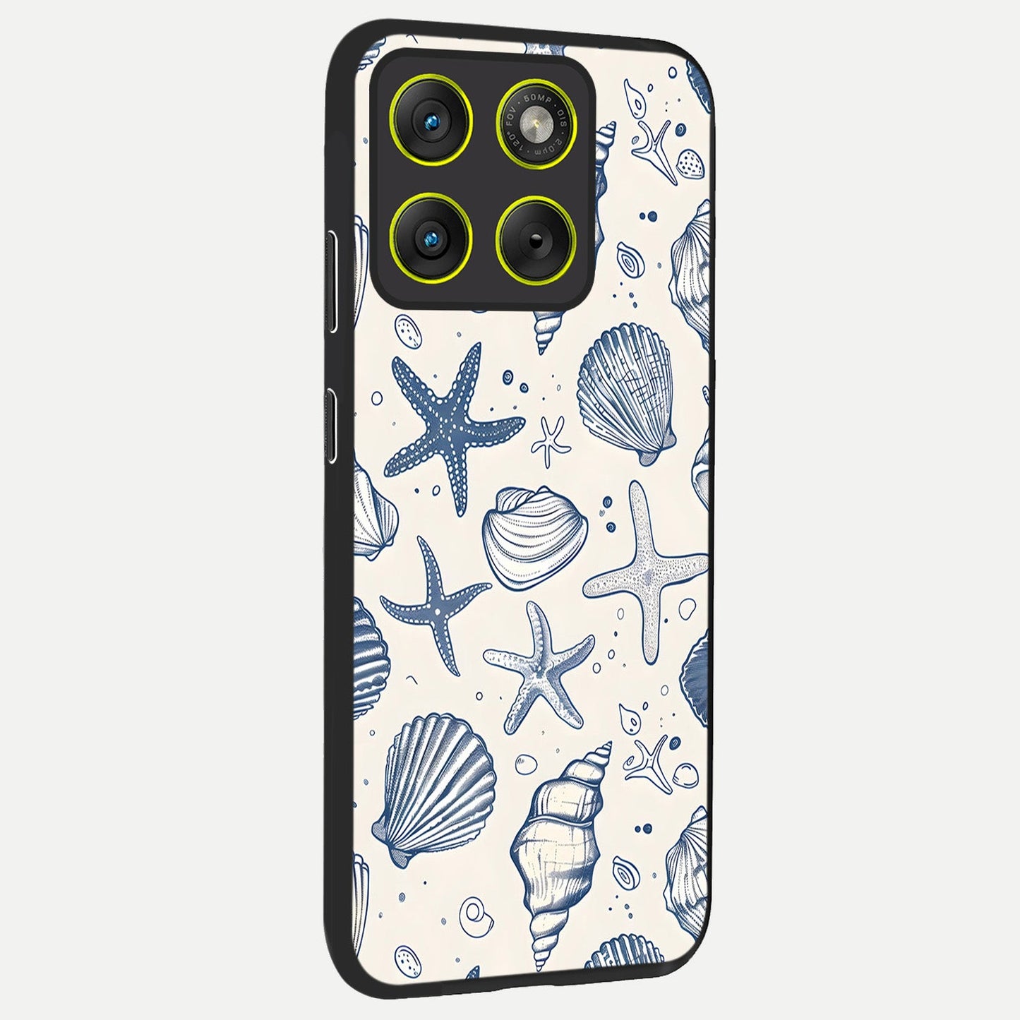  Blue Ocean Outline back cover For Moto Edge 70 slim fit glass case with vibrant aesthetic design