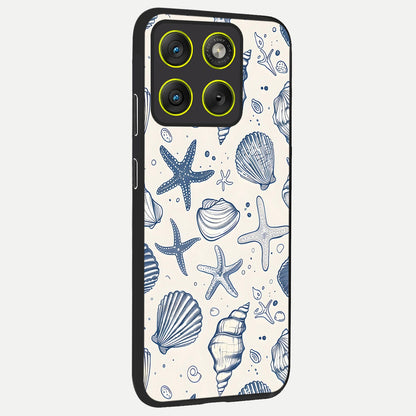  Blue Ocean Outline back cover For Moto Edge 70 slim fit glass case with vibrant aesthetic design