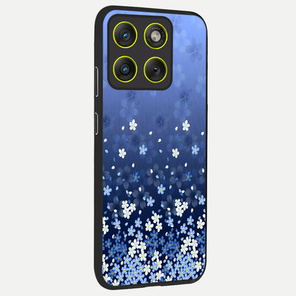  Blue Starry back cover For Moto Edge 70 slim fit glass case with vibrant aesthetic design