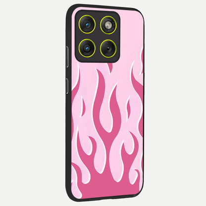  Blush Flame Energy back cover For Moto Edge 70 slim fit glass case with vibrant aesthetic design