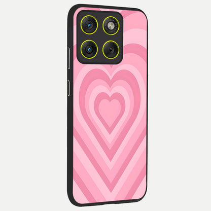  Blush Heart Waves back cover For Moto Edge 70 slim fit glass case with vibrant aesthetic design