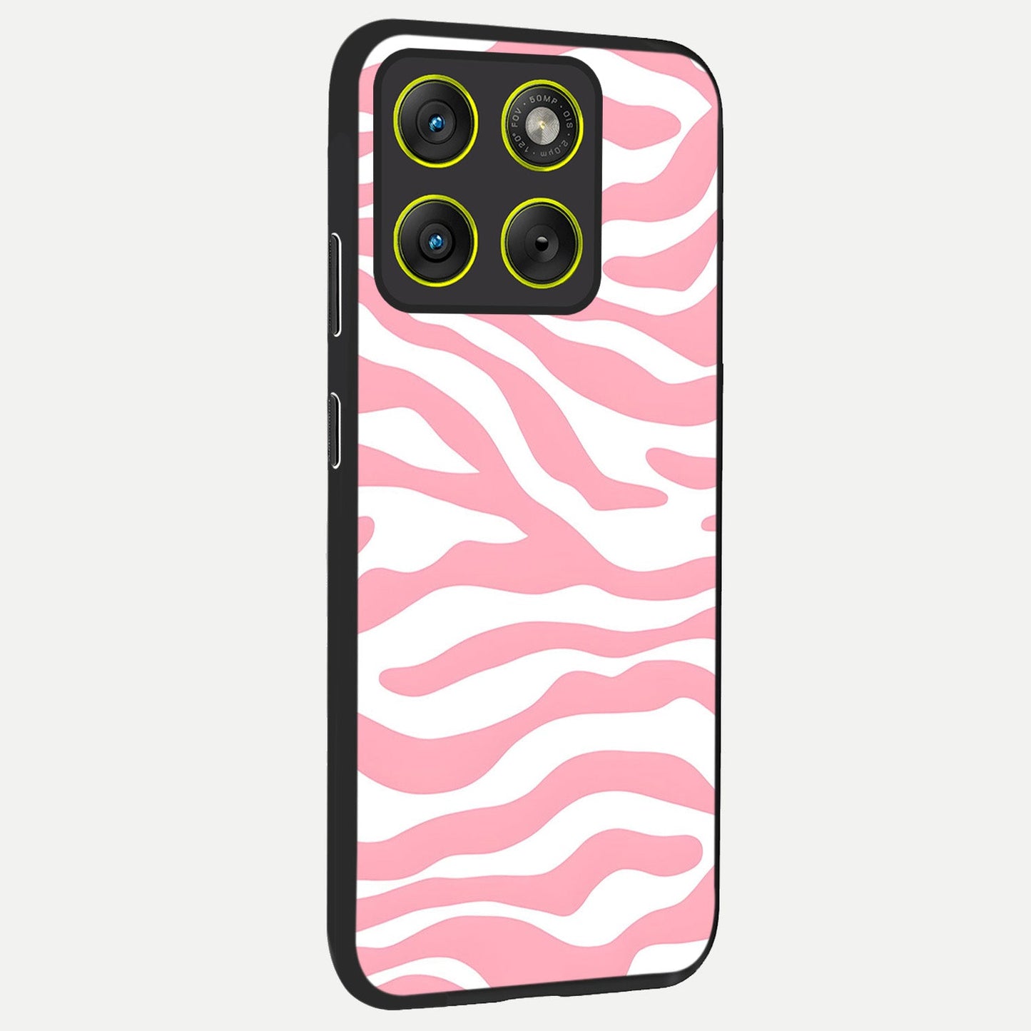  Blush Zebra Flow back cover For Moto Edge 70 slim fit glass case with vibrant aesthetic design