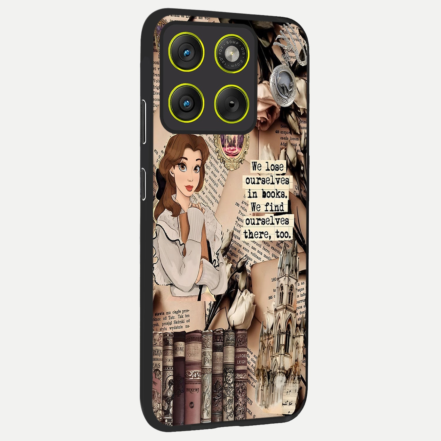  Bookish Dream World back cover For Moto Edge 70 slim fit glass case with vibrant aesthetic design