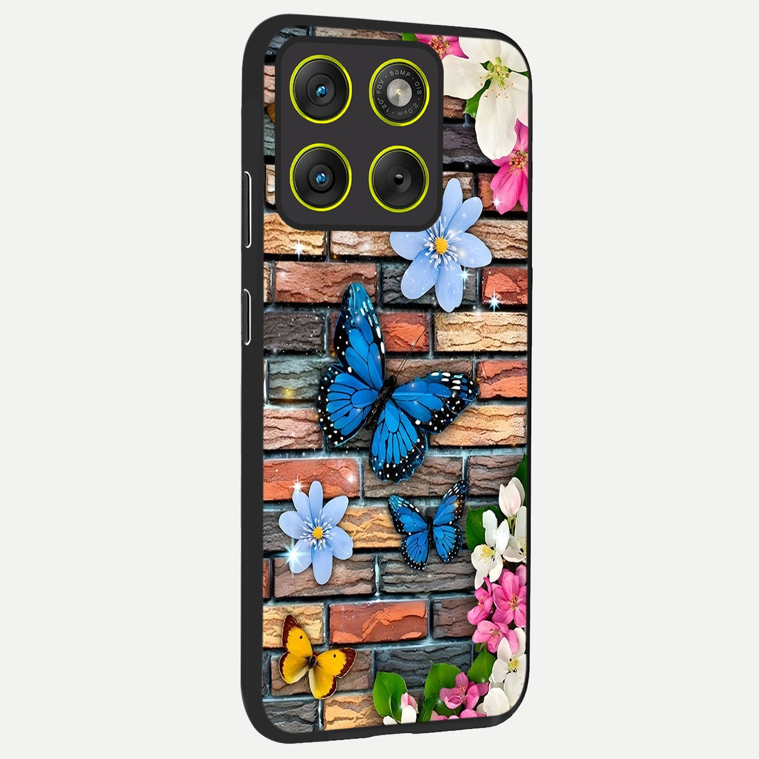  Brick Bloom Flight back cover For Moto Edge 70 slim fit glass case with vibrant aesthetic design