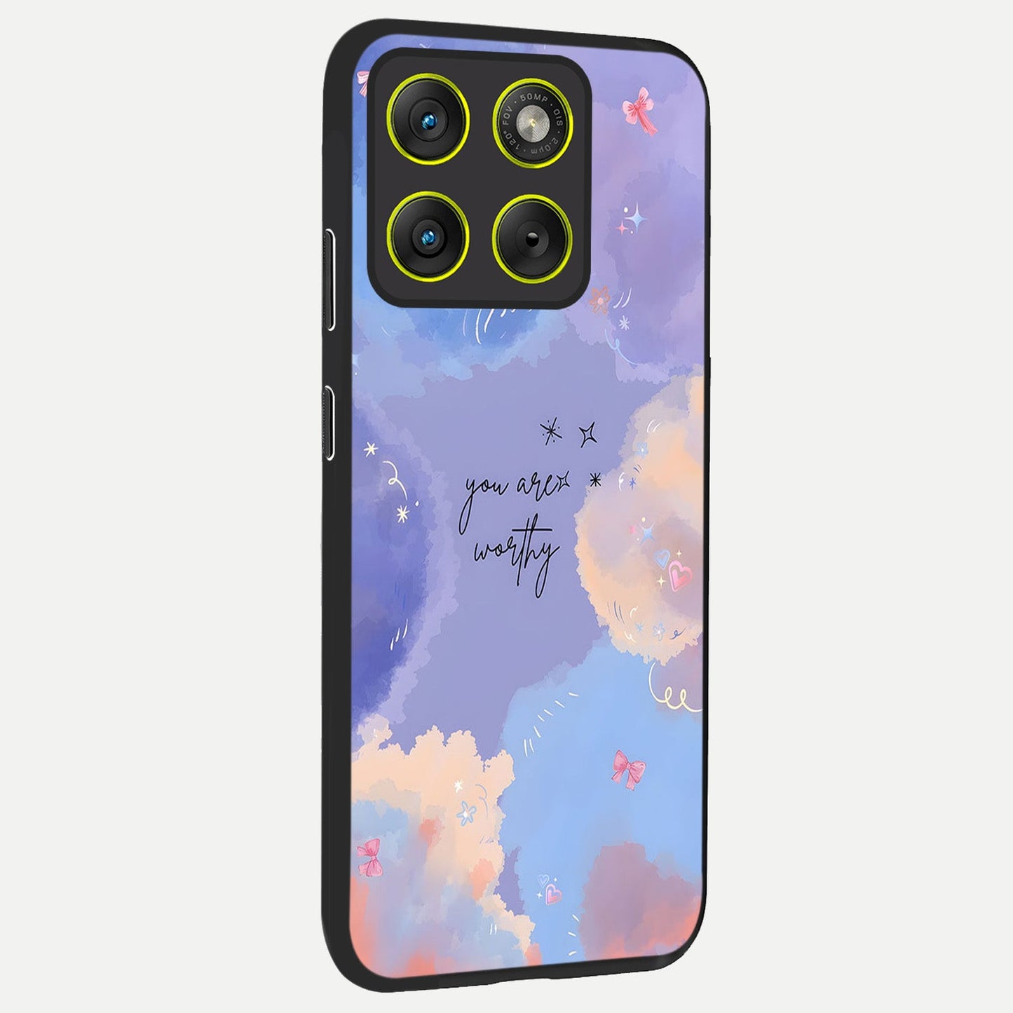  Celestial Cloud Magic back cover For Moto Edge 70 slim fit glass case with vibrant aesthetic design