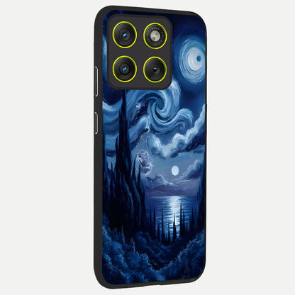  Celestial Dream Van Gogh back cover For Moto Edge 70 slim fit glass case with vibrant aesthetic design