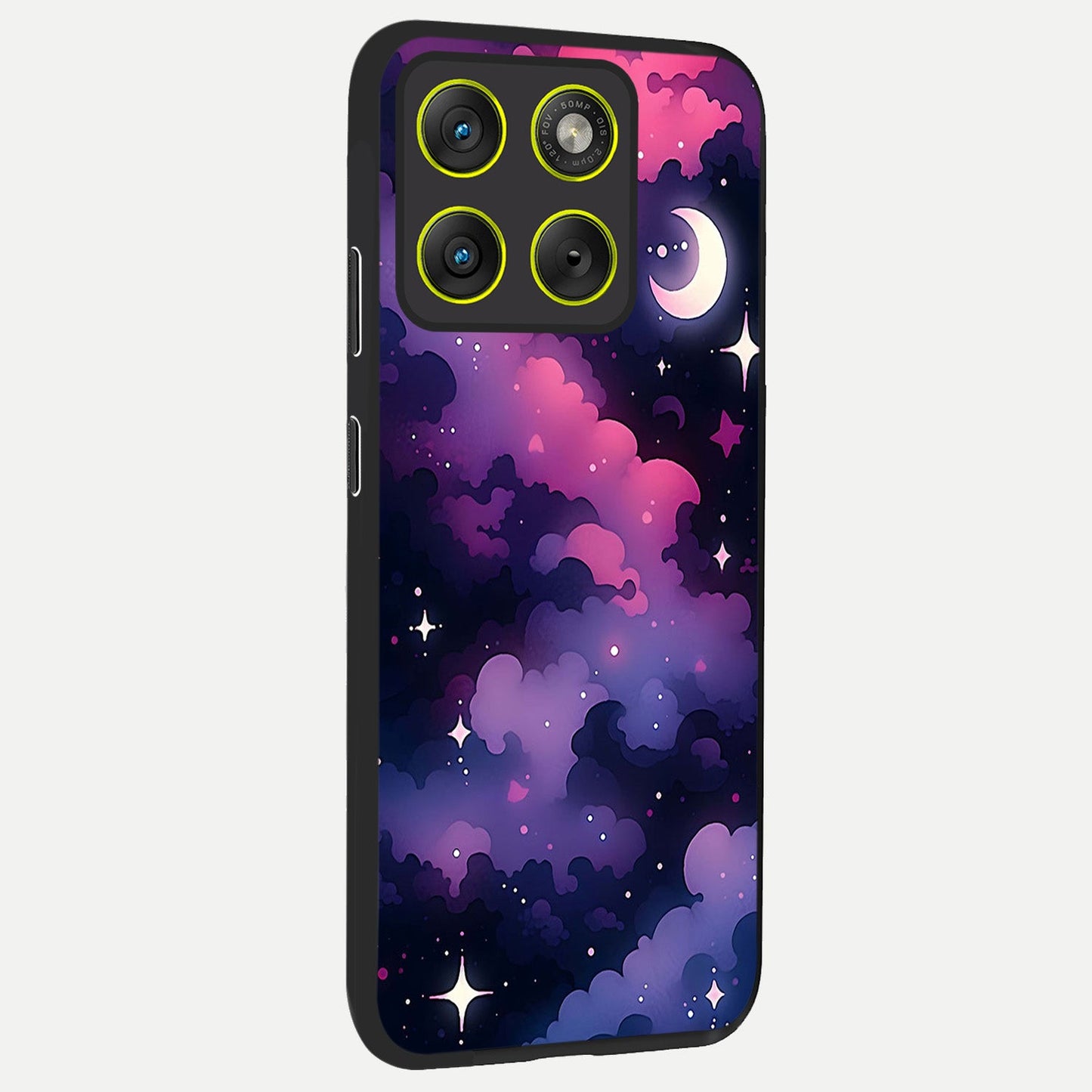  Celestial Moon Magic back cover For Moto Edge 70 slim fit glass case with vibrant aesthetic design