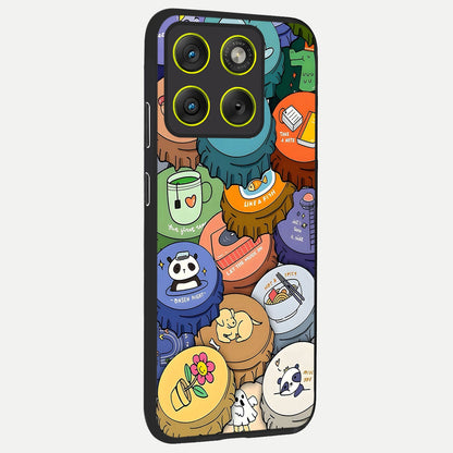  Coins Patterns back cover For Moto Edge 70 slim fit glass case with vibrant aesthetic design