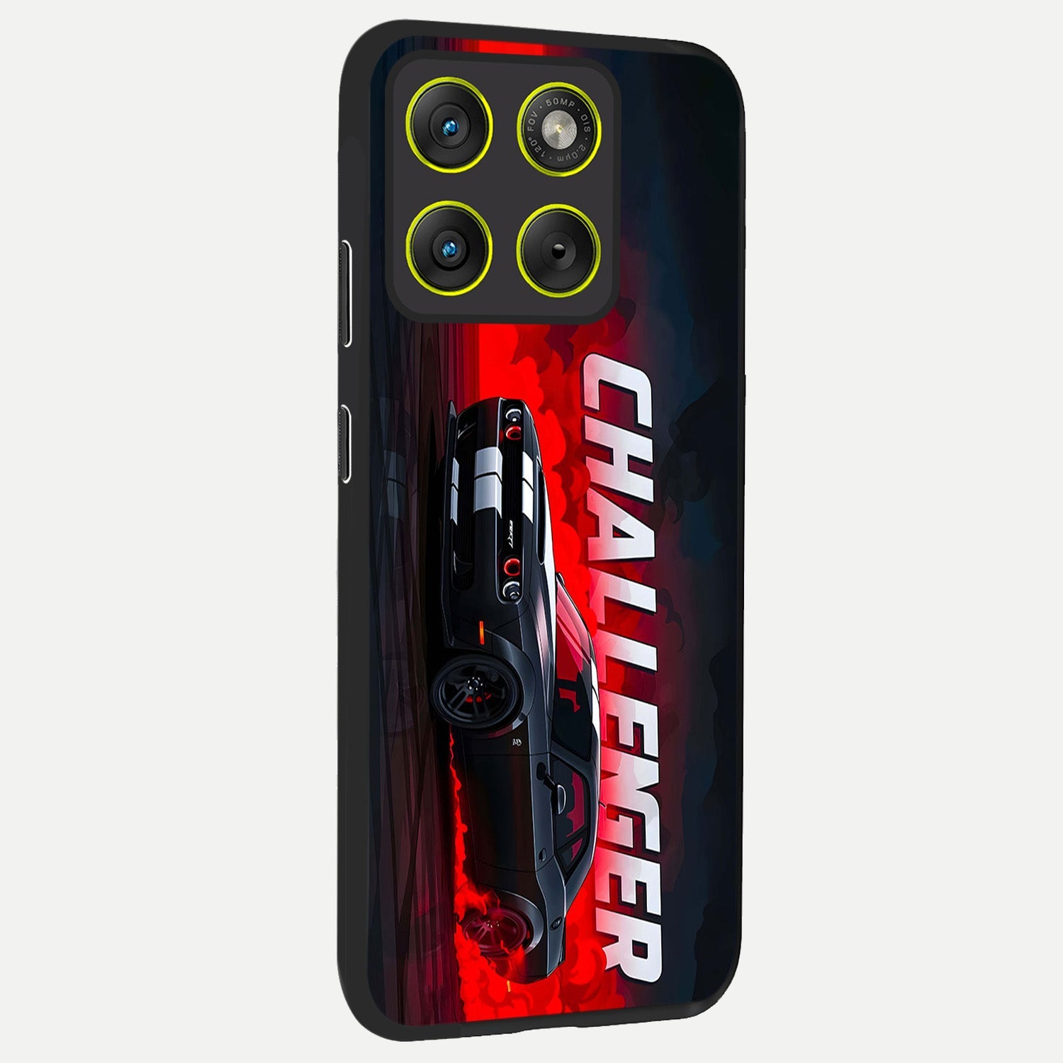  Crimson Challenger Fury back cover For Moto Edge 70 slim fit glass case with vibrant aesthetic design