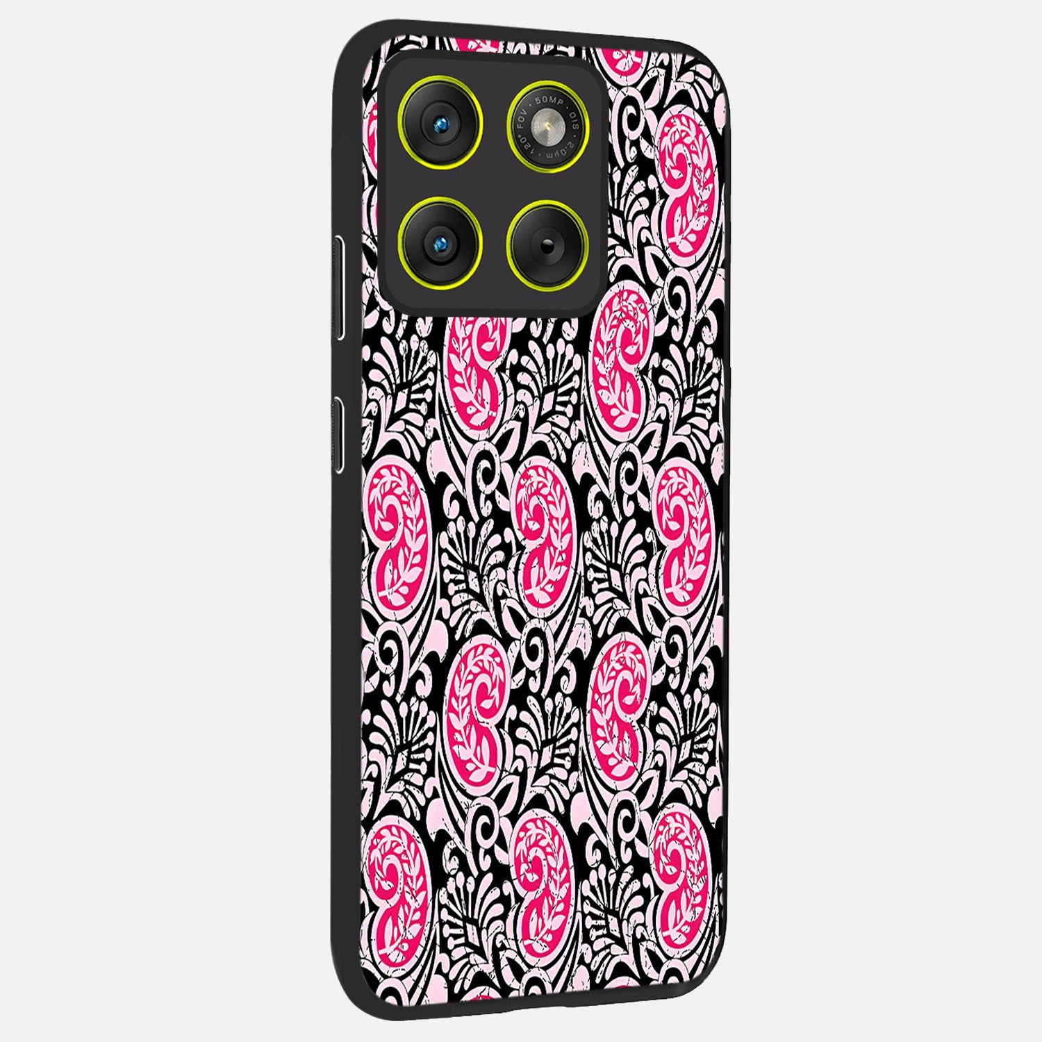  Crimson Paisley Charm back cover For Moto Edge 70 slim fit glass case with vibrant aesthetic design