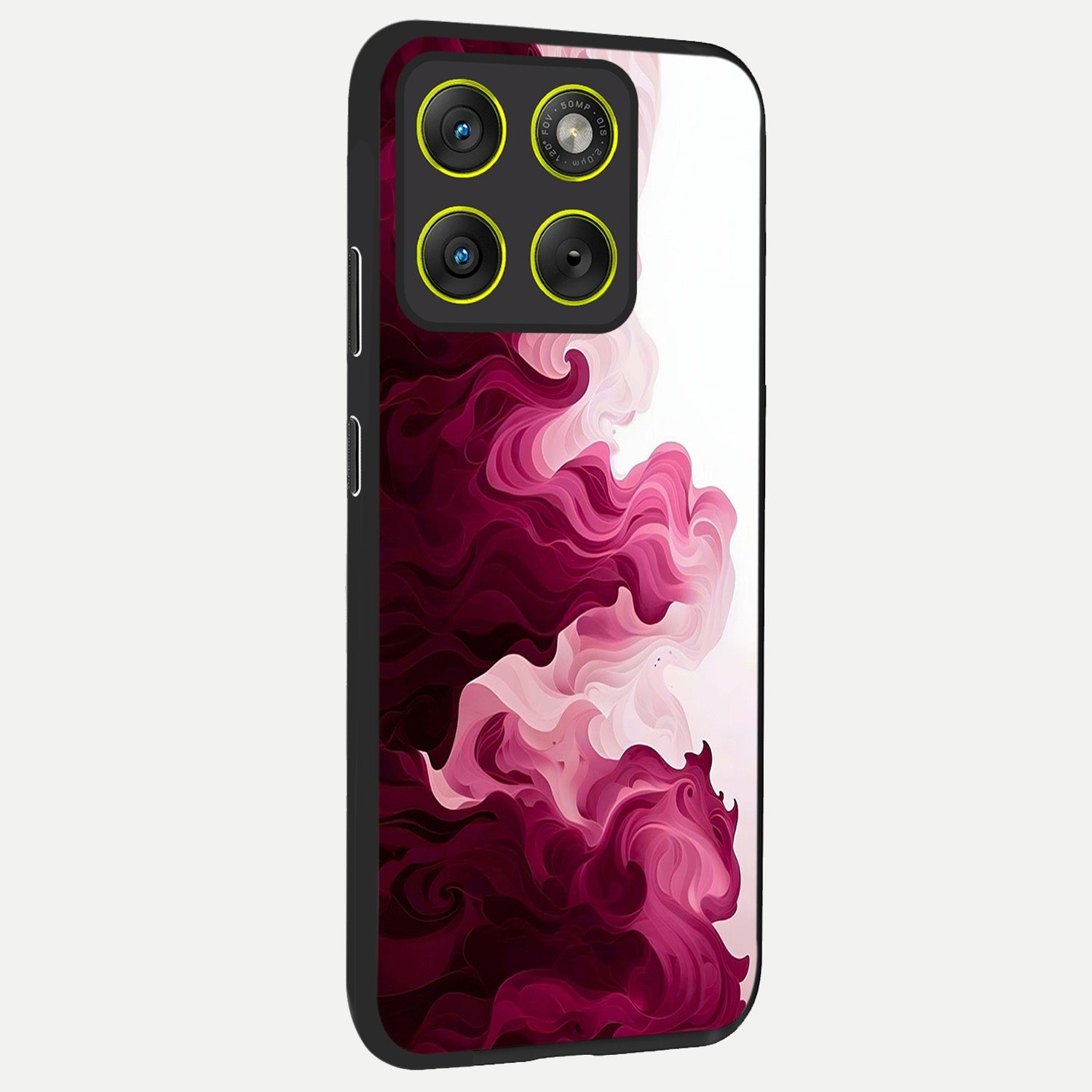  Crimson Wave Flow back cover For Moto Edge 70 slim fit glass case with vibrant aesthetic design