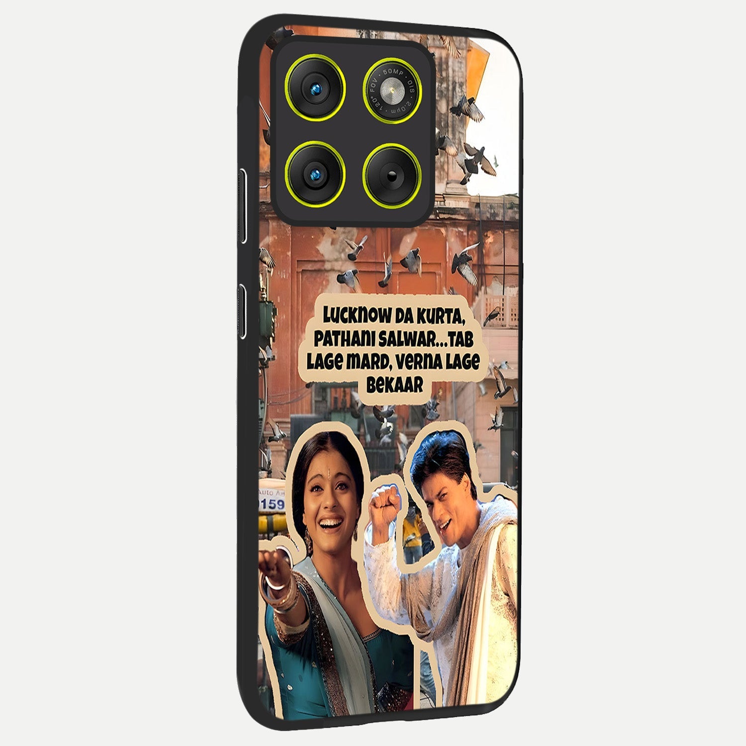  Desi Retro Vibes back cover For Moto Edge 70 slim fit glass case with vibrant aesthetic design