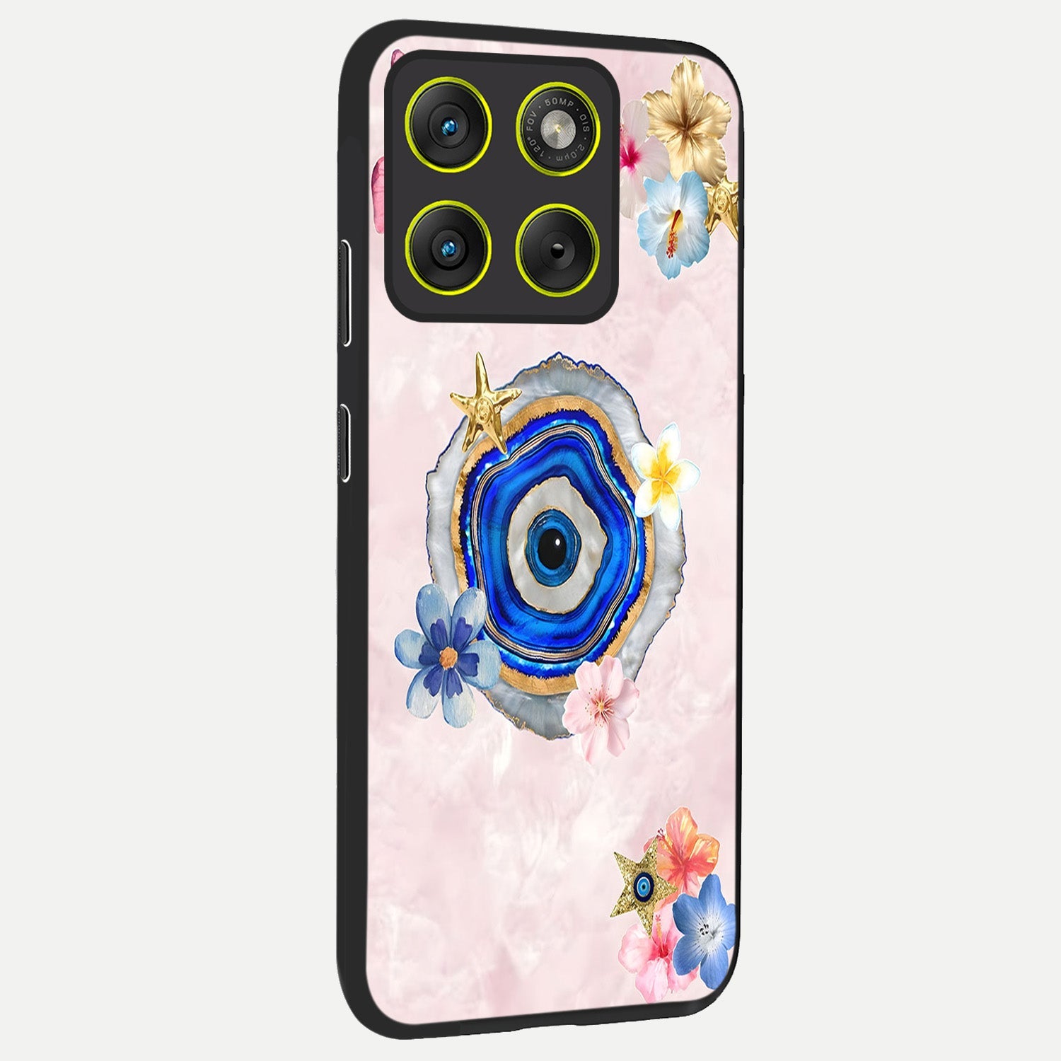  Divine Aura Bloom back cover For Moto Edge 70 slim fit glass case with vibrant aesthetic design