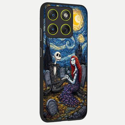  Eternal Night Love back cover For Moto Edge 70 slim fit glass case with vibrant aesthetic design