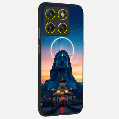  Eternal Shiva Aura back cover For Moto Edge 70 slim fit glass case with vibrant aesthetic design