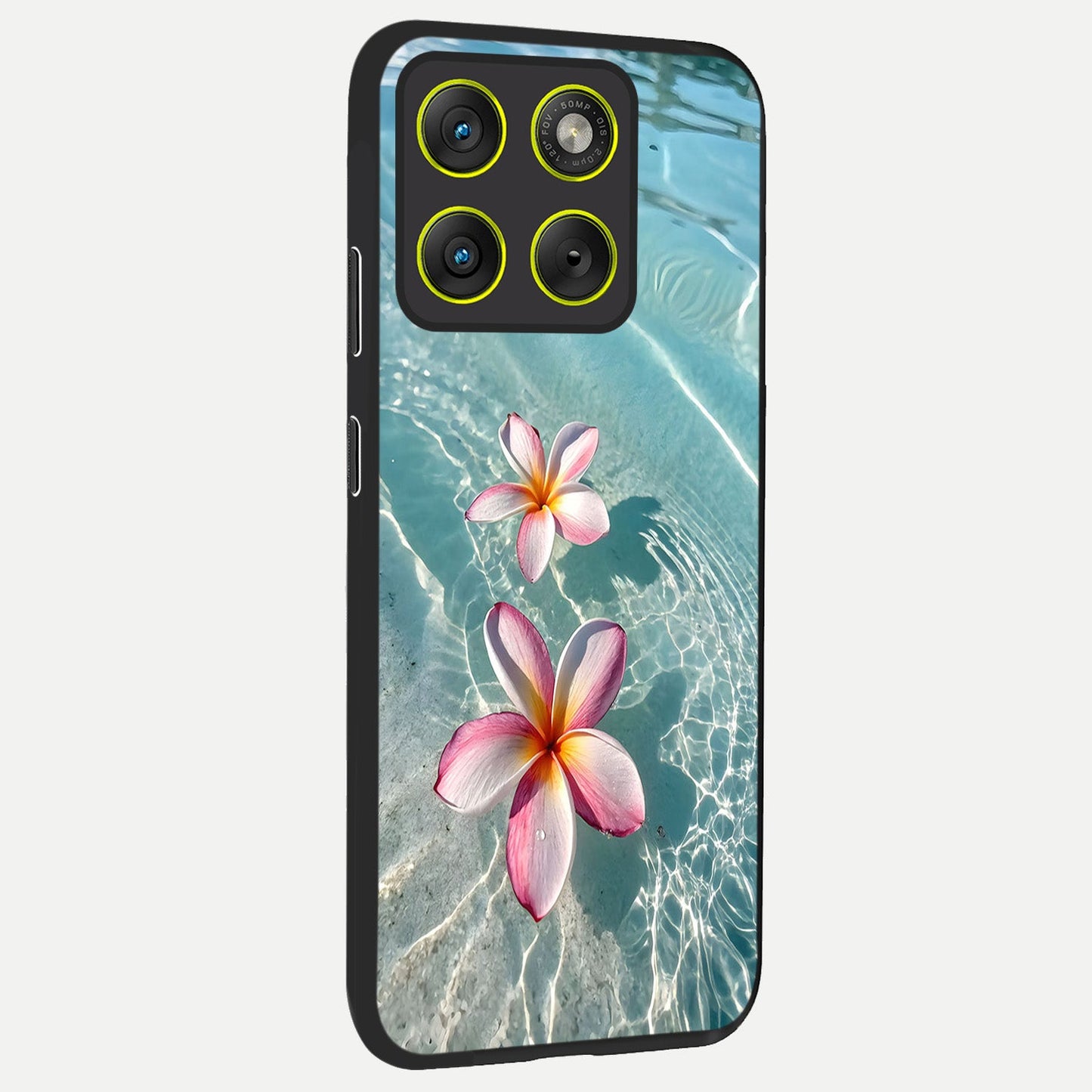  Floating Bloom Bliss back cover For Moto Edge 70 slim fit glass case with vibrant aesthetic design