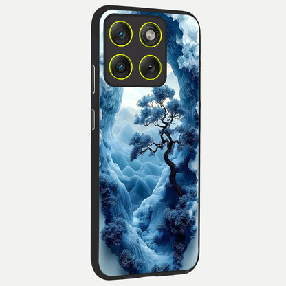  Frozen Serenity Gate back cover For Moto Edge 70 slim fit glass case with vibrant aesthetic design