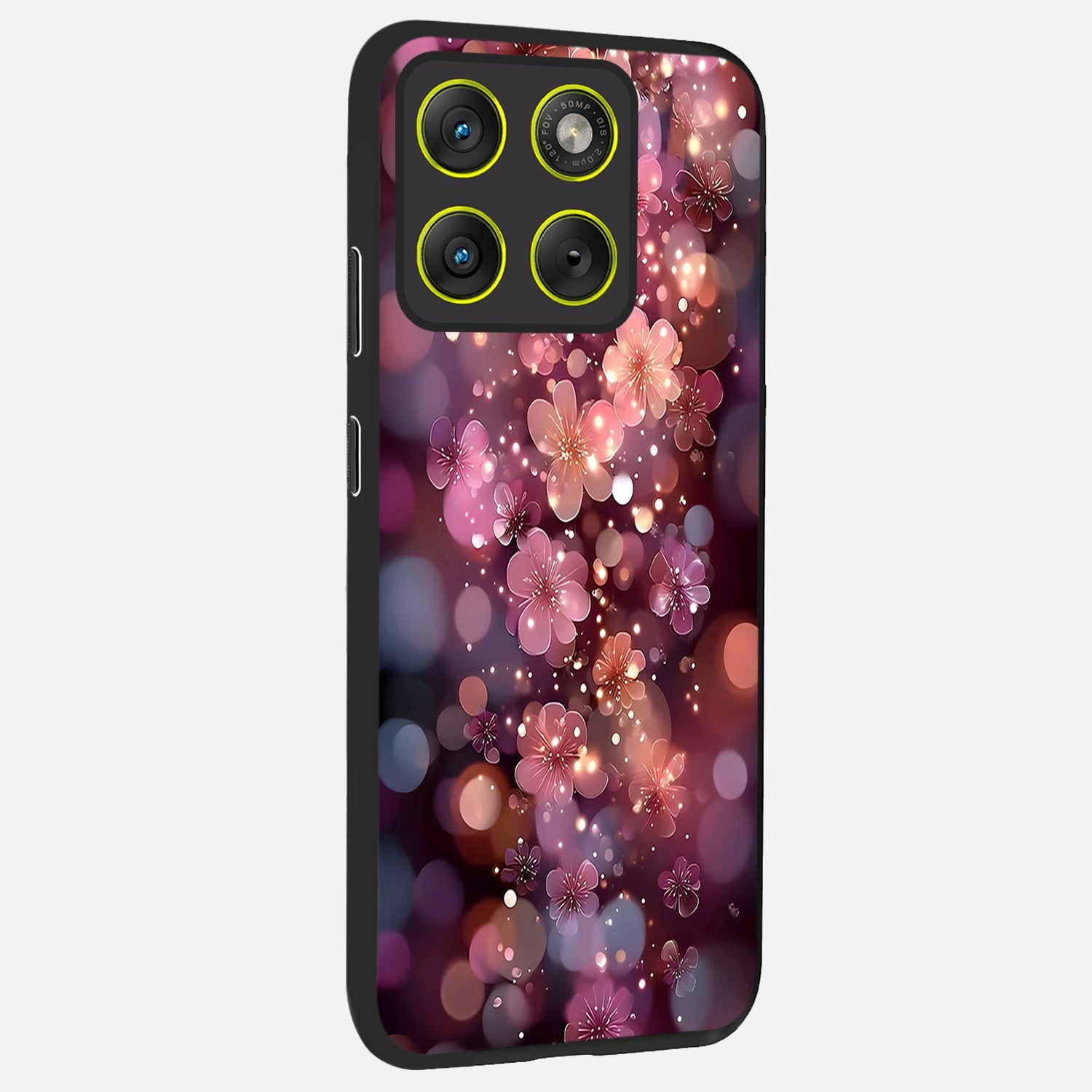  Glowing Petal Bliss back cover For Moto Edge 70 slim fit glass case with vibrant aesthetic design