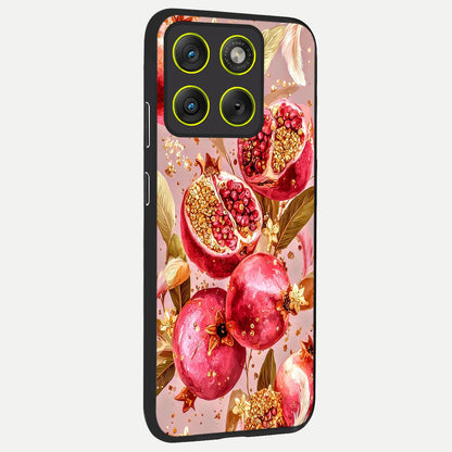  Golden Bloom Glow back cover For Moto Edge 70 slim fit glass case with vibrant aesthetic design