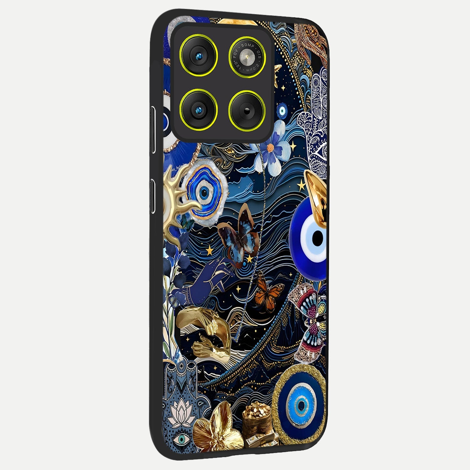  Golden Moon Magic back cover For Moto Edge 70 slim fit glass case with vibrant aesthetic design