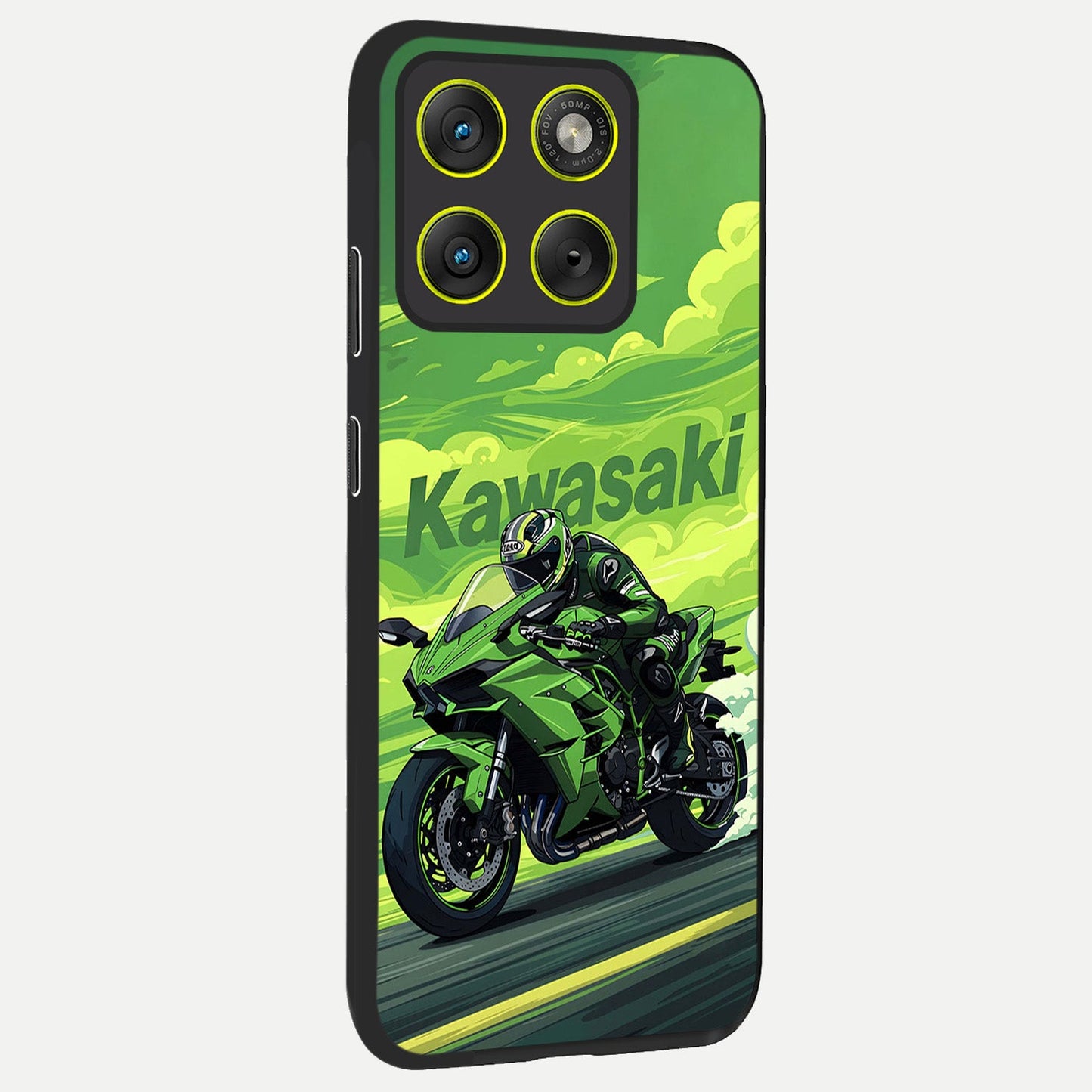  Greenery Sky back cover For Moto Edge 70 slim fit glass case with vibrant aesthetic design