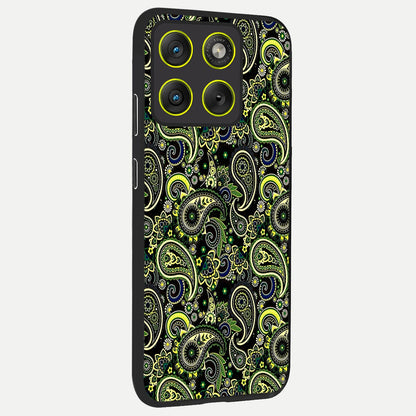  Green Lemon back cover For Moto Edge 70 slim fit glass case with vibrant aesthetic design
