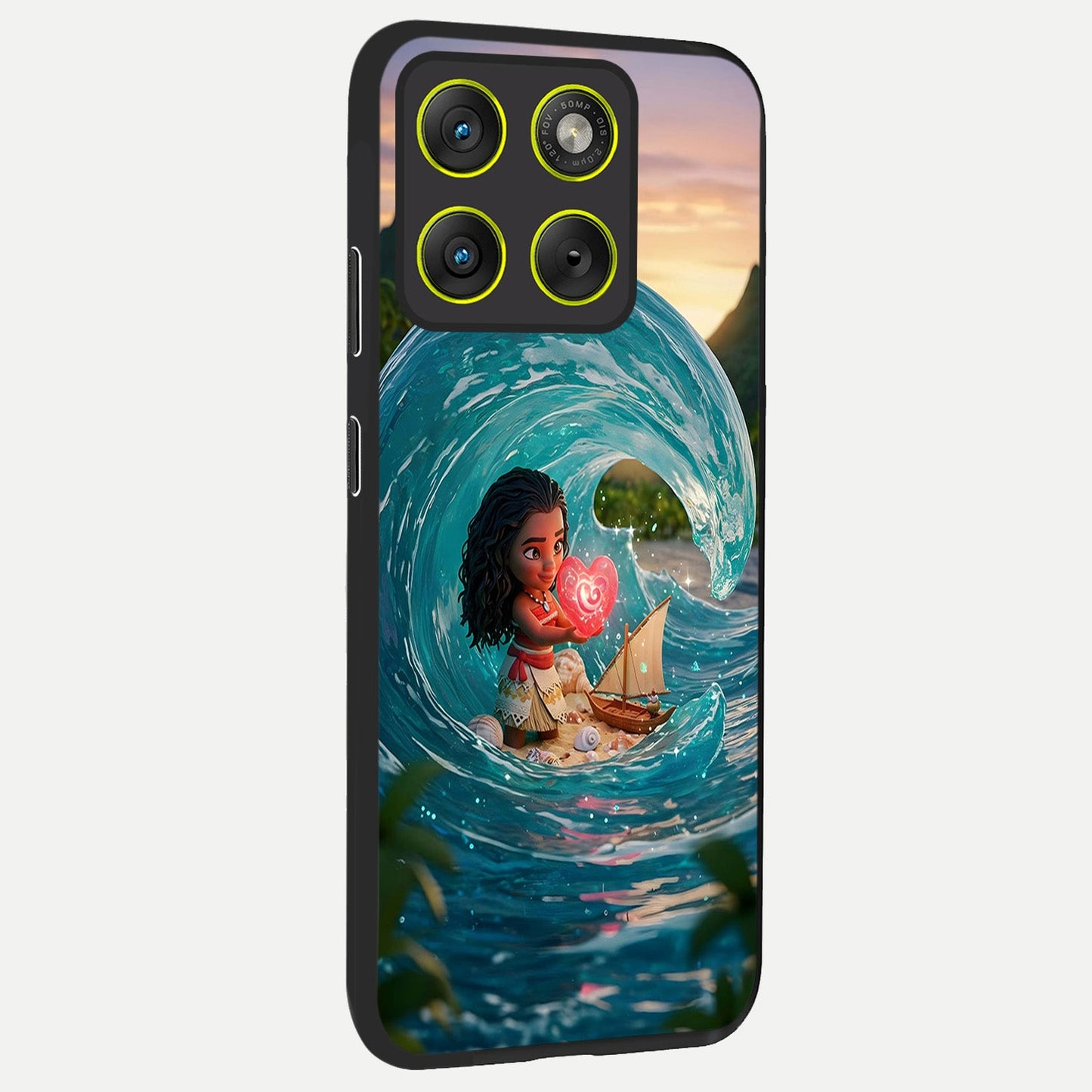  Heart of Ocean back cover For Moto Edge 70 slim fit glass case with vibrant aesthetic design