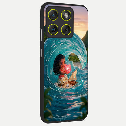  Heart of Ocean back cover For Moto Edge 70 slim fit glass case with vibrant aesthetic design