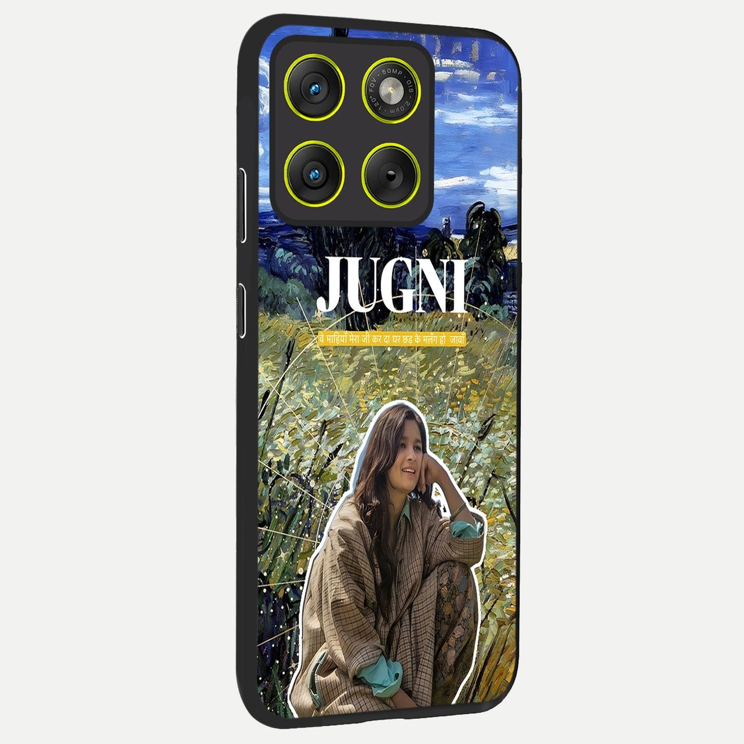  Jugni Soul Vibes back cover For Moto Edge 70 slim fit glass case with vibrant aesthetic design