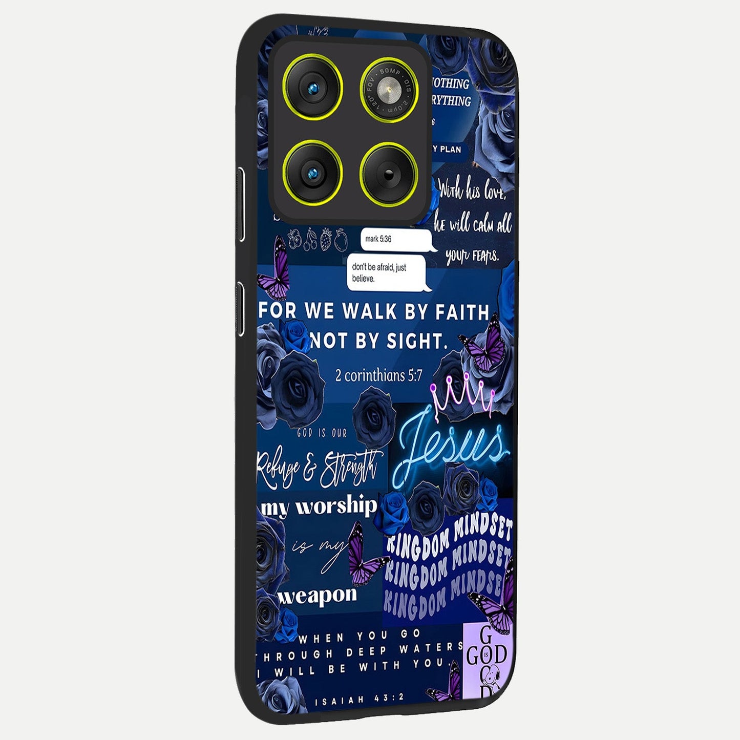  Kingdom Faith Glow back cover For Moto Edge 70 slim fit glass case with vibrant aesthetic design