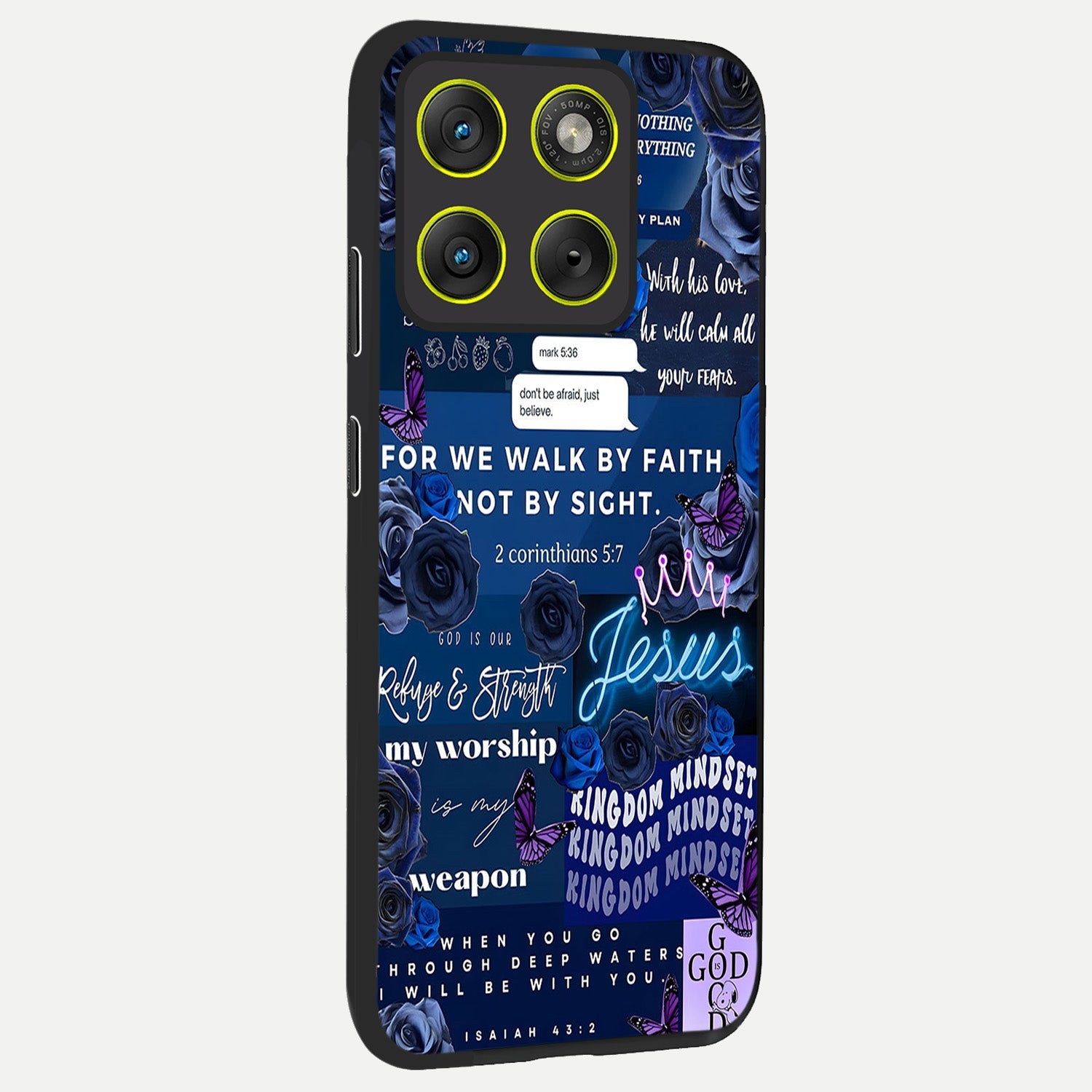  Kingdom Faith Glow back cover For Moto Edge 70 slim fit glass case with vibrant aesthetic design