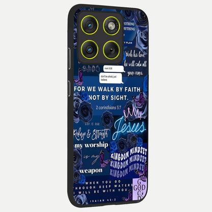  Kingdom Faith Glow back cover For Moto Edge 70 slim fit glass case with vibrant aesthetic design