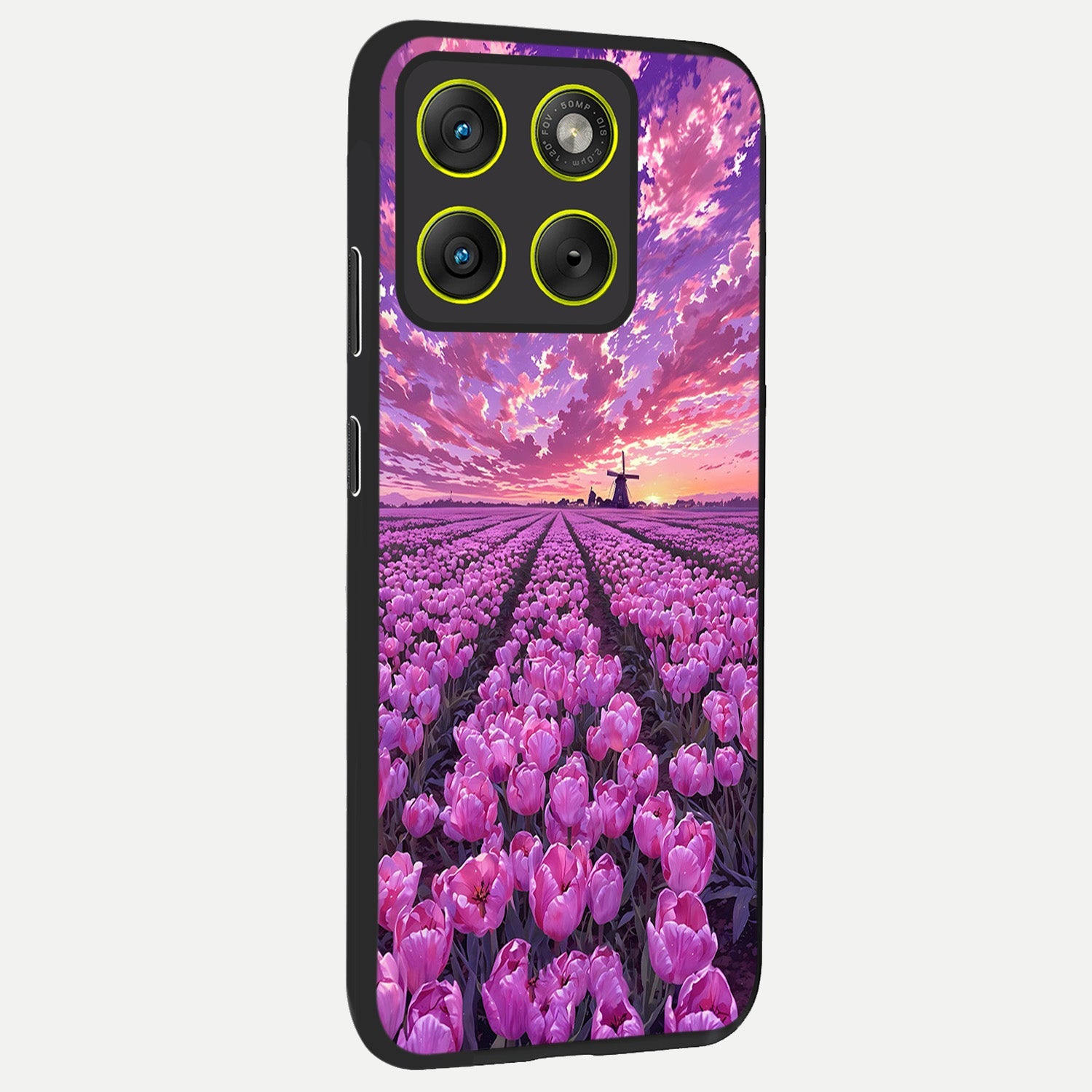  Lavender Dream Skies back cover For Moto Edge 70 slim fit glass case with vibrant aesthetic design