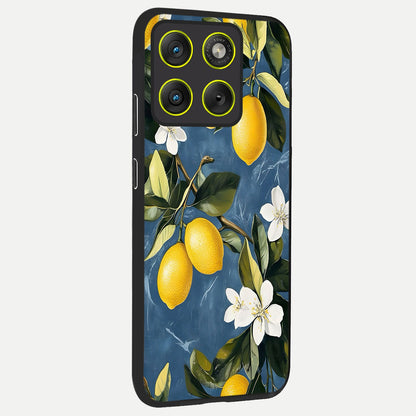  Lemon Dream Garden back cover For Moto Edge 70 slim fit glass case with vibrant aesthetic design