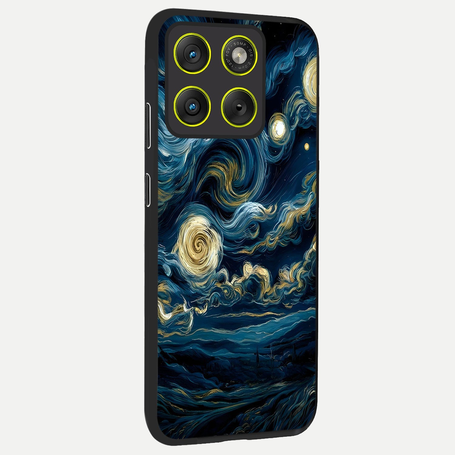  Midnight Sky Whirl back cover For Moto Edge 70 slim fit glass case with vibrant aesthetic design