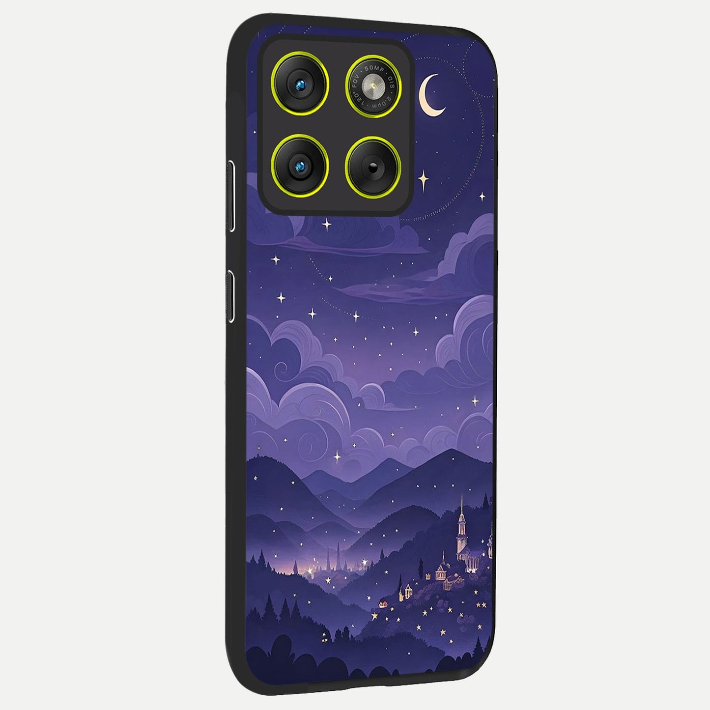  Minimal Night View back cover For Moto Edge 70 slim fit glass case with vibrant aesthetic design